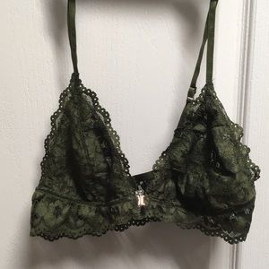 NWOT Large Army Green Lace Bralette